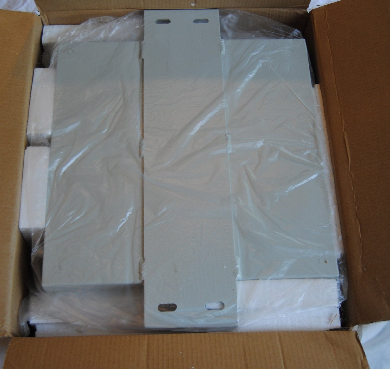 JAMMY NEMA 4X Aluminum Electrical & Battery Enclosure 17" x 17" x 10" with Back Plate - Waterproof - Light Beige - Includes Back Plate