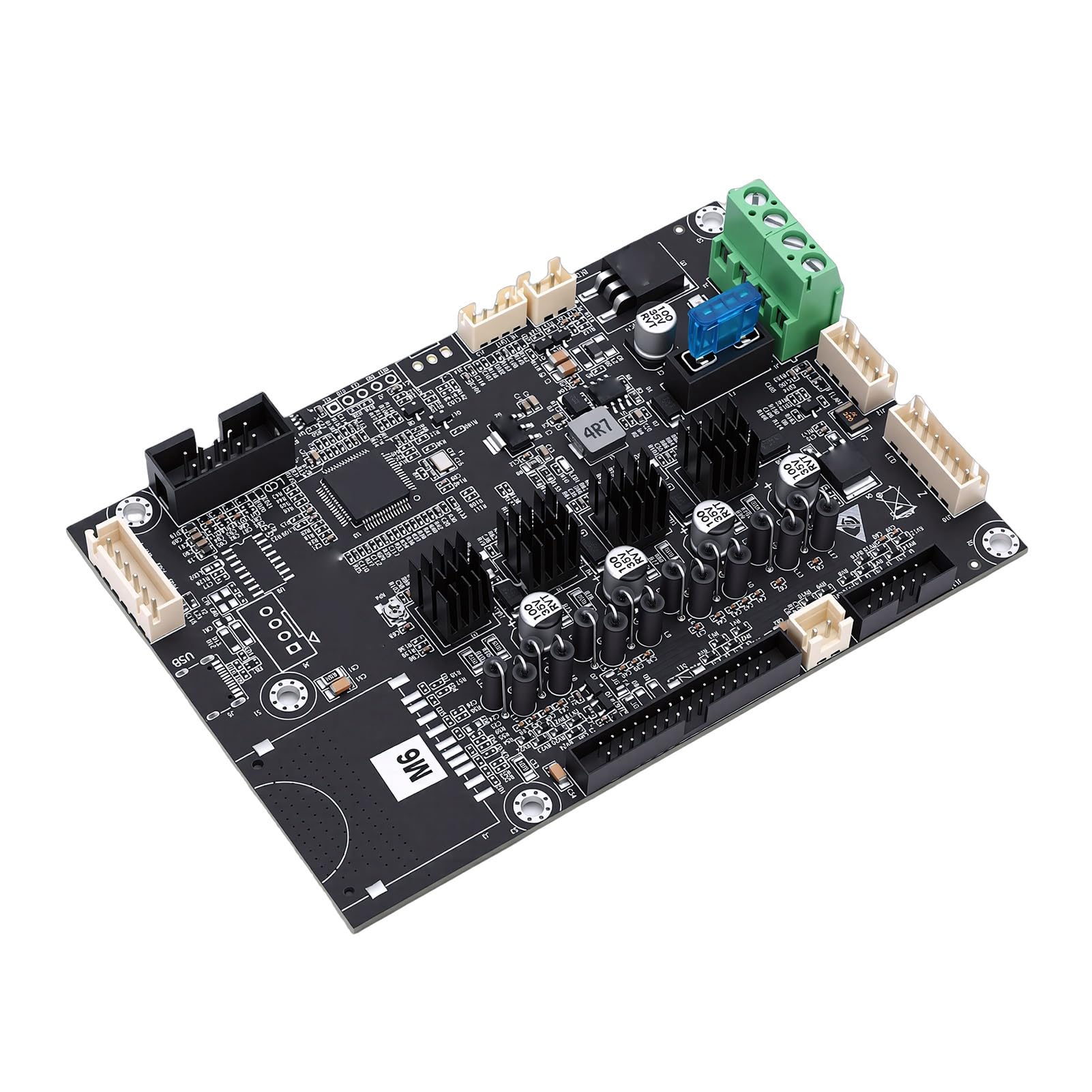 Emoshayoga 3D-Drucker-Motherboard, Geräuscharm, 32 Bit, Leiser Ersatz für Ender3 V3 KE PCB, 1 Einheit