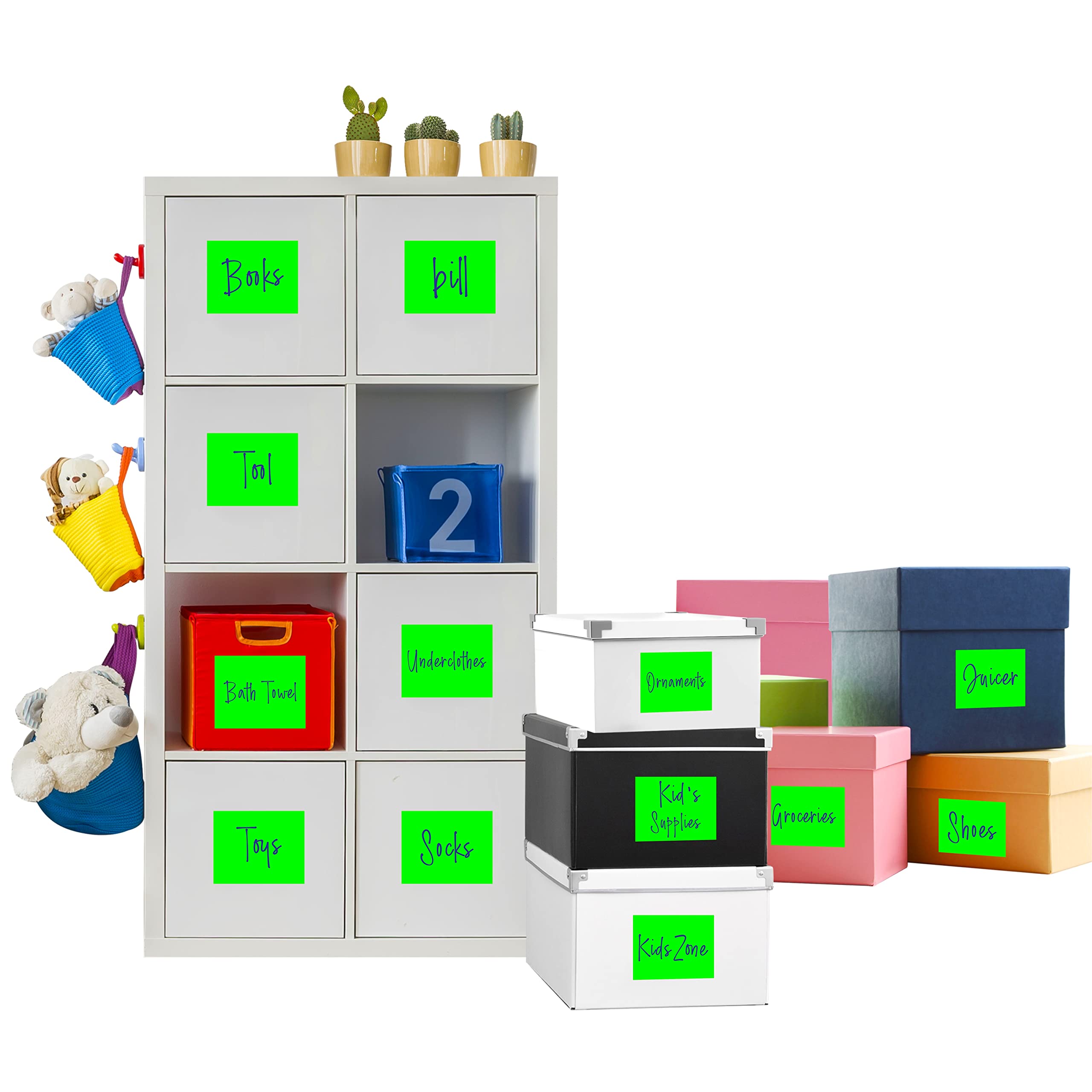 Photo 1 of 80 PCS Printable Sticker Paper, 20 Sheets Blank Matte Sticker Paper for Inkjet & Laser Printer Waterproof, Tear/Oil Resistant & Removable without Residue(4.3” x 5.5”, Fluorescence Green) Fluorescence Green 4.3" x 5.5"