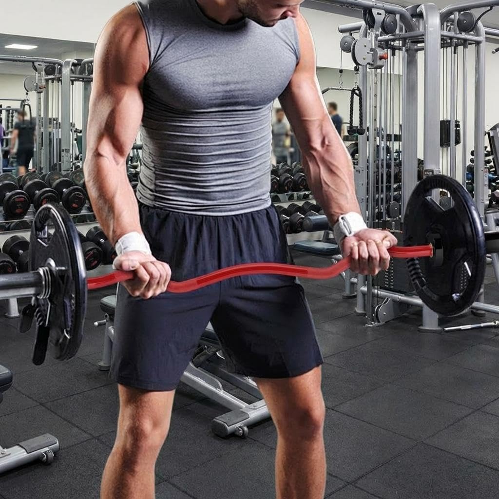 SZ Curlstange 120 cm – EZ Hantelstange Für Krafttraining, 50 mm Aufnahme, Verchromt, Inkl. 2 Federverschlüsse, Ideal Für Bizeps, Trizeps, Hip Thrust, Kniebeugen & Home Gym, Schwarz