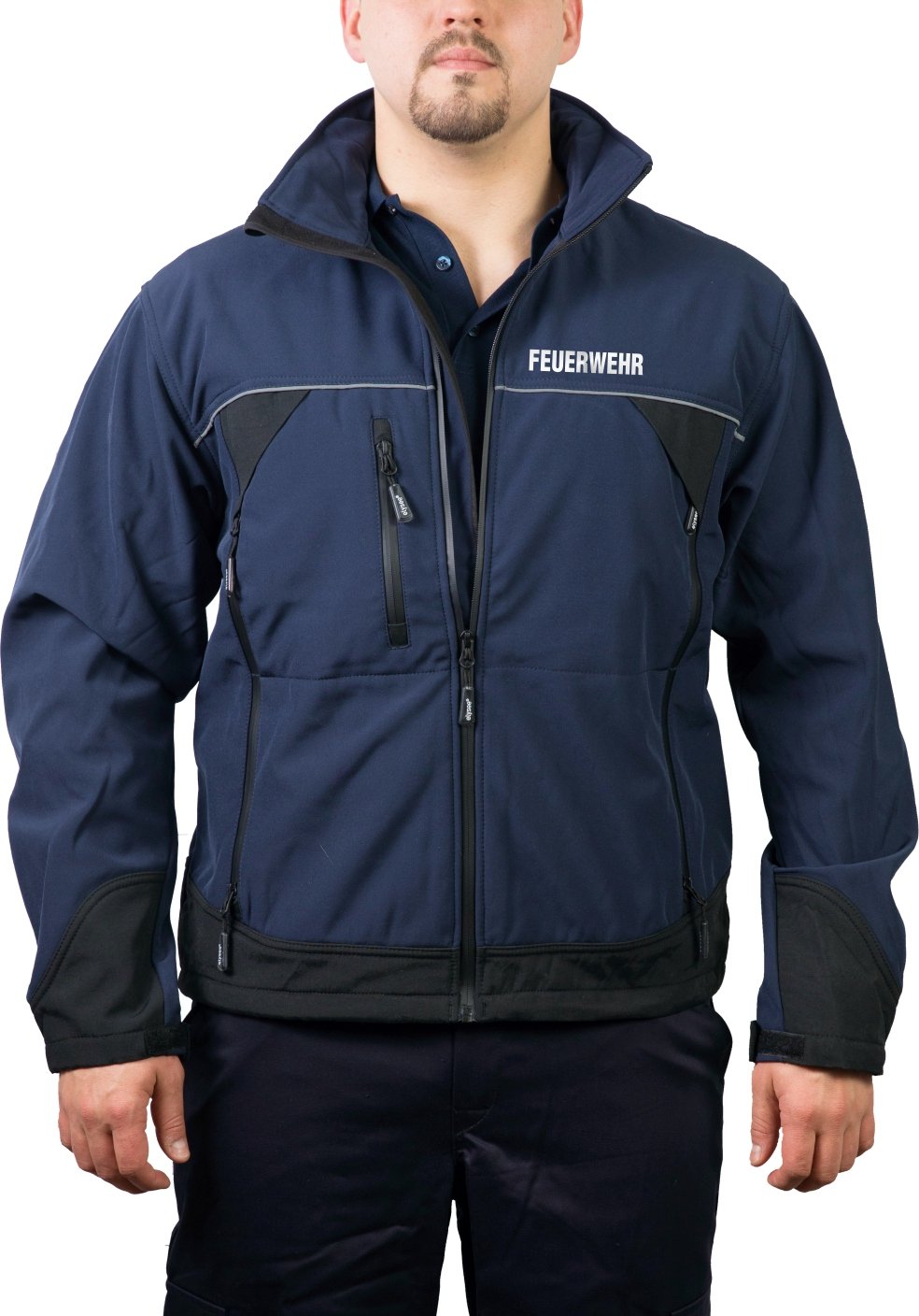 Softshelljacke Feuerwehr, Wind- und wasserdicht, hochatmungsaktiv, Reflex