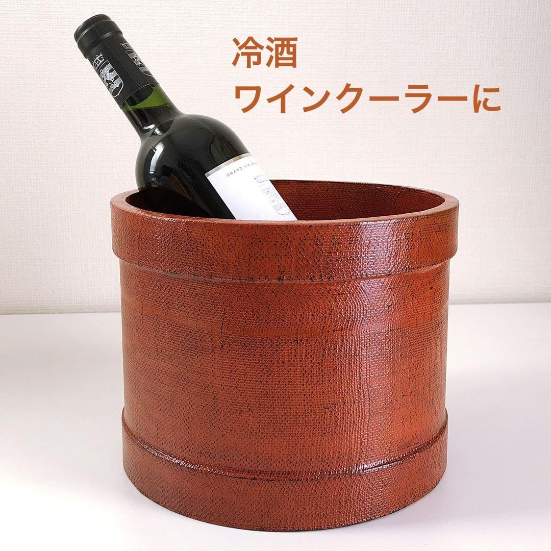 【新品未使用】雅漆工芸 木曽 ワインクーラー 片上り曲線の木製ワインクーラー…原材料：国産木曽椹-さわら