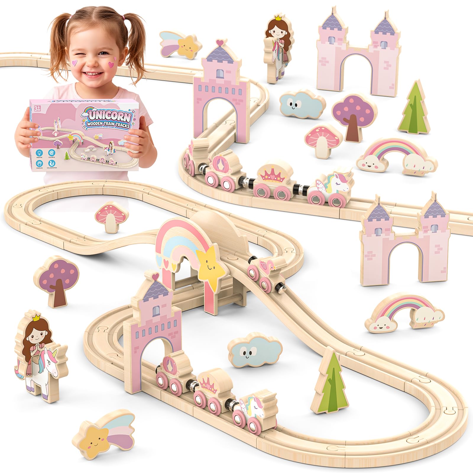 Holzeisenbahn Set