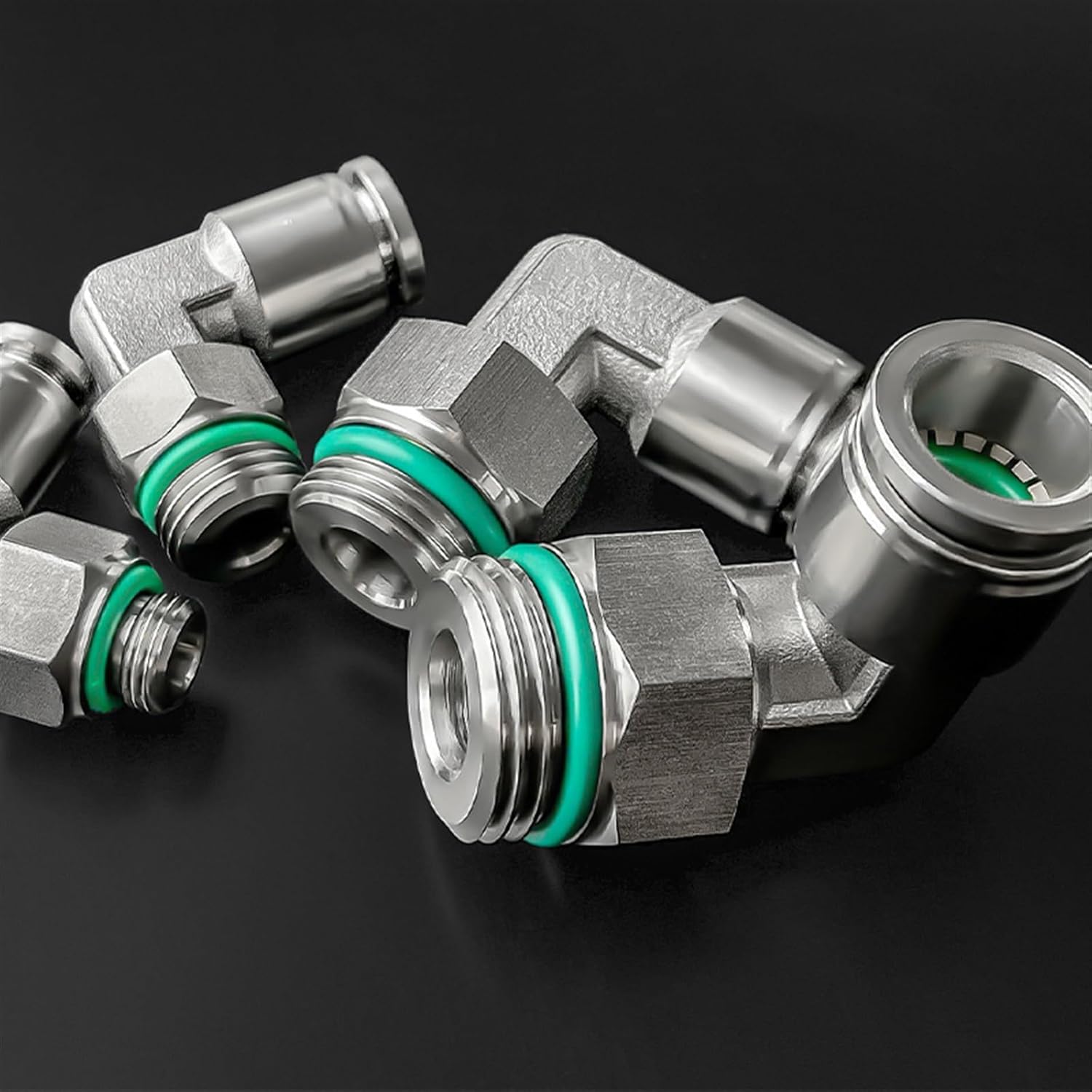 304 Stainless Steel Pneumatic Hose Fitting PL Air Tube Connector 1/8 1/4 3/8 1/2 Standard Pipe Thread Quick Release Pipe Fittings(PL10-03 (10mm-3l8))