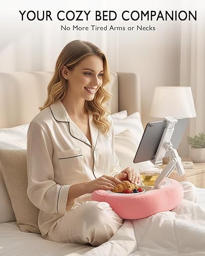 Miniatura 3 de Soporte de almohada para tableta, compatible con Kindle de 5 a 12.9 pulgadas, iPad, teléfonotableta, Google, Samsung, soporte giratorio de 360 para