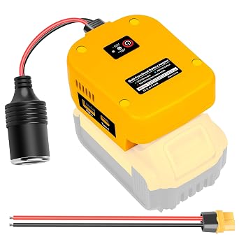 20V to 18V/12V Step-Down Converter for Dewalt 20V Power Battery Adapter Wheel with USB & Type C Ports,DC 12V 10A 120W Buck Converter Regulator for RC Car,DIY Projects