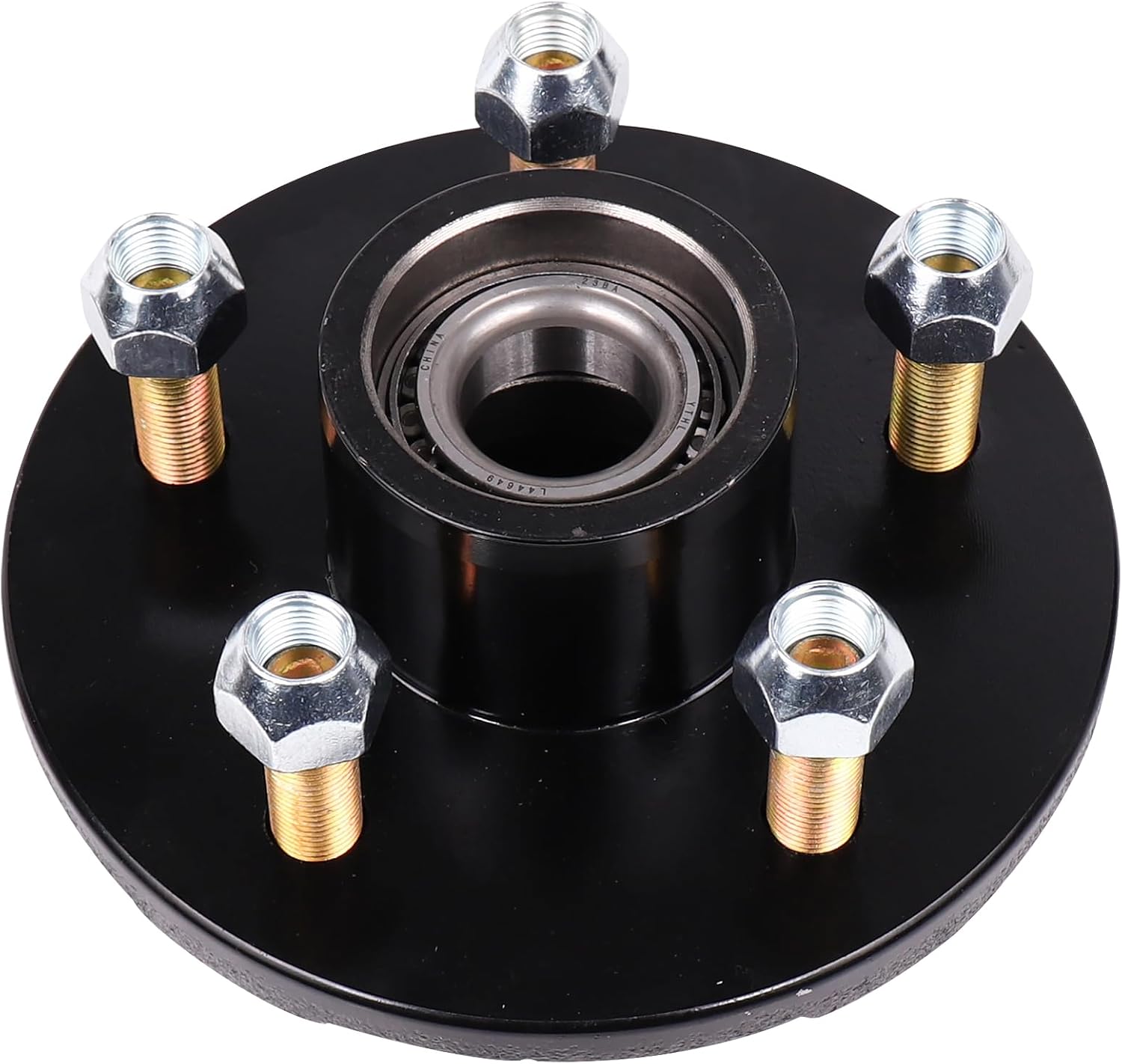 2 Sets Trailer Hub Kit 5 Bolt 4.5 for 3500 lbs Trailer Axles 1-3/8'' & 1-1/16'' EZ-LUBE Spindle, Trailer Idler Hub Kit with L68149 L44649 Bearing Kit