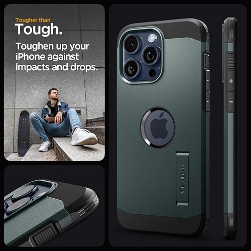 Miniatura 3 de Spigen MagFit - Funda magnética resistente diseñada para iPhone 15 Pro, protección de grado militar soporte compatible con MagSafe (2023), color