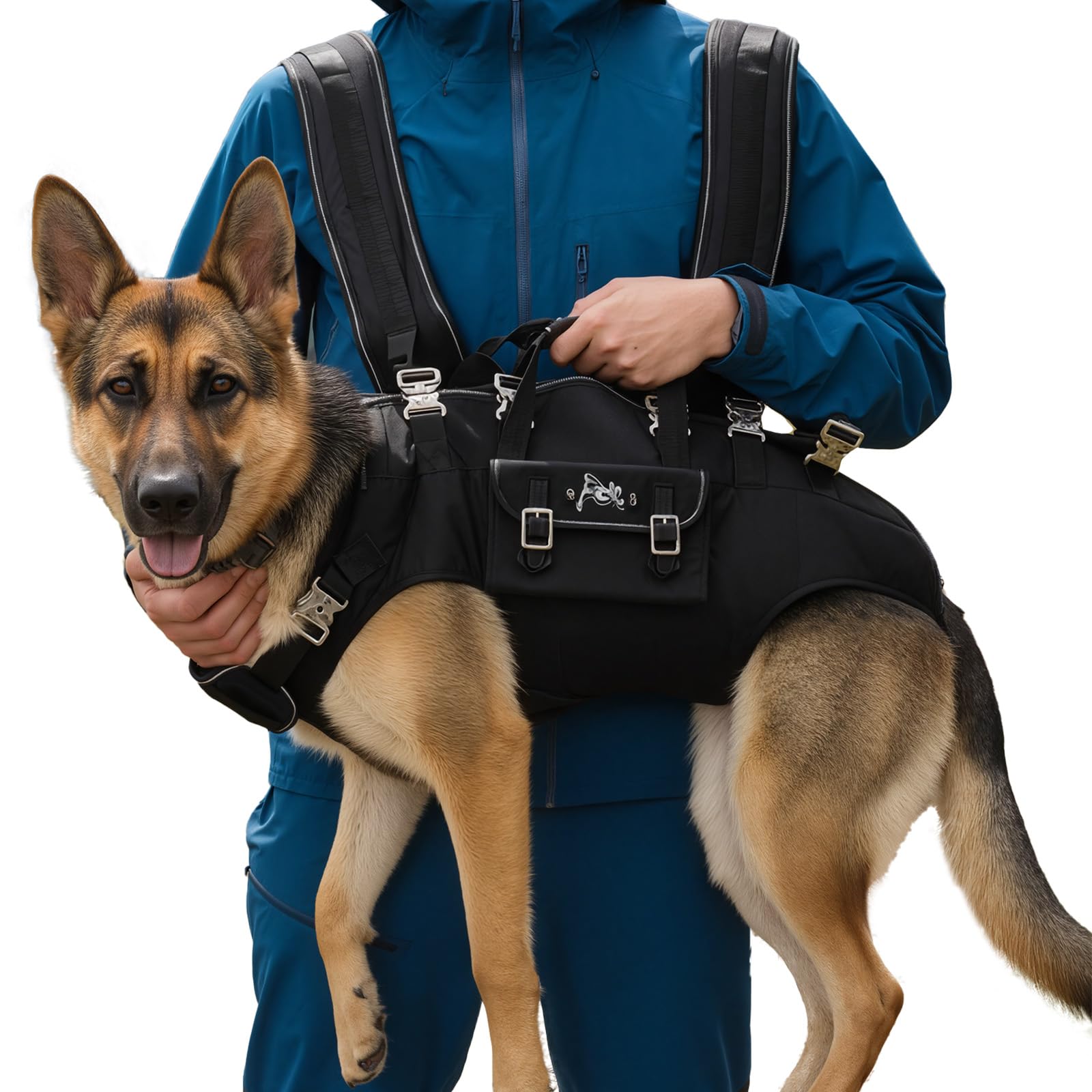 Dog Backpack Carrier - Spine-Friendly for Large Dogs(36-66lbs) Horizontal Design Dog Carrier with Adjustable Back Straps for Joint Injuries, Arthritis, Ideal for Stairs, Elderly Dogs(Size XXL)