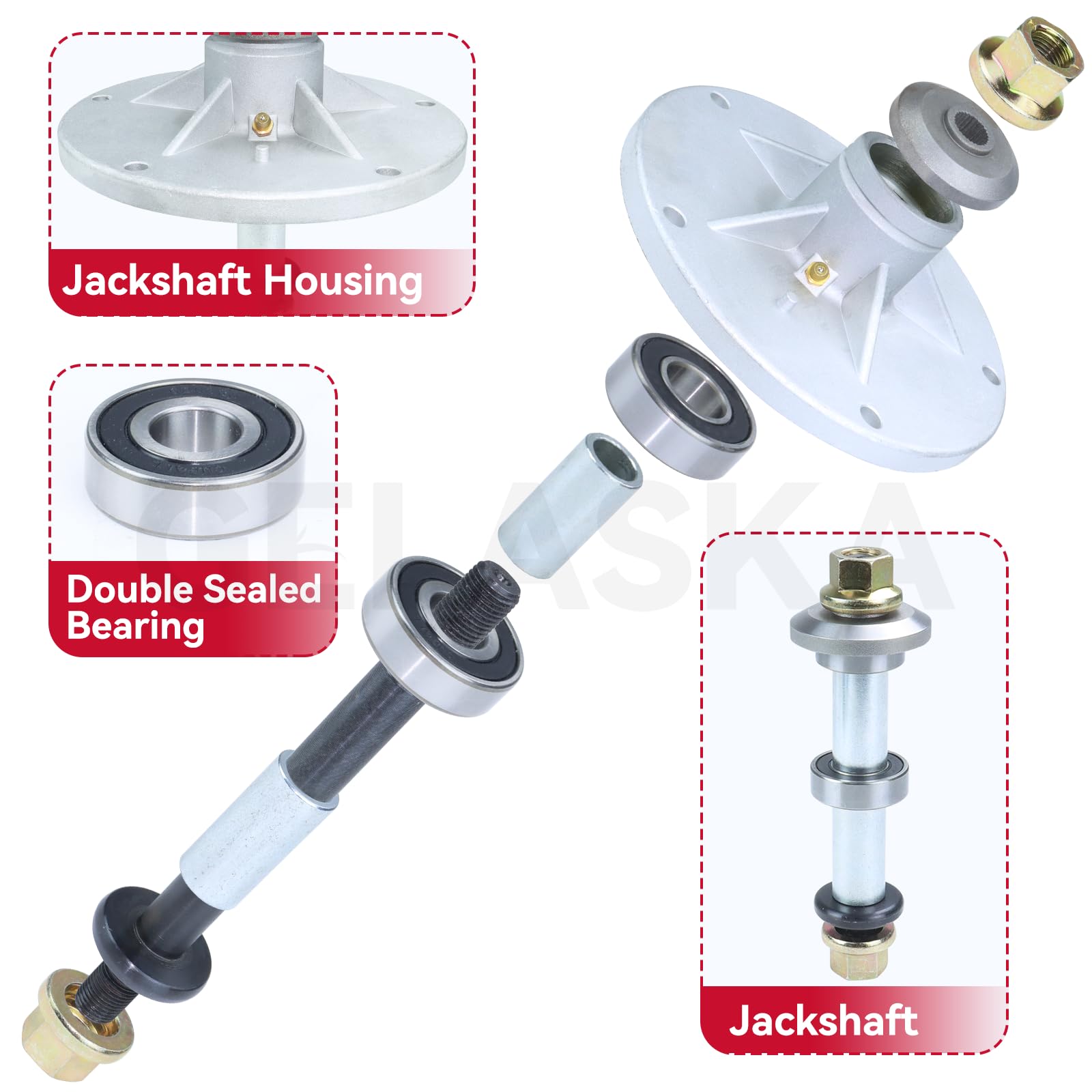 Amazon.co.jp: GELASKA 1001046 スピンドルアセンブリ Murray 492574MA