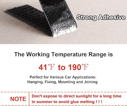 Miniatura 2 de Cinta de velcro de alta temperatura de 4.3 pulgadas de ancho y 6.6ft de largo con cierre de tela de nailon adhesivo de resistencia para cojines de