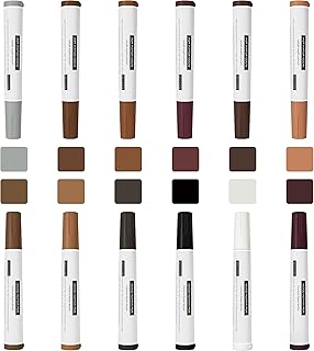 Oriflame Wood Furniture Markers Touch Up: 12-Color Wood Stain Pens Repair for Scratches/Stains in Floors/Table/Cabinets/Desks/Bedposts/Door(Hardwood/Laminate)