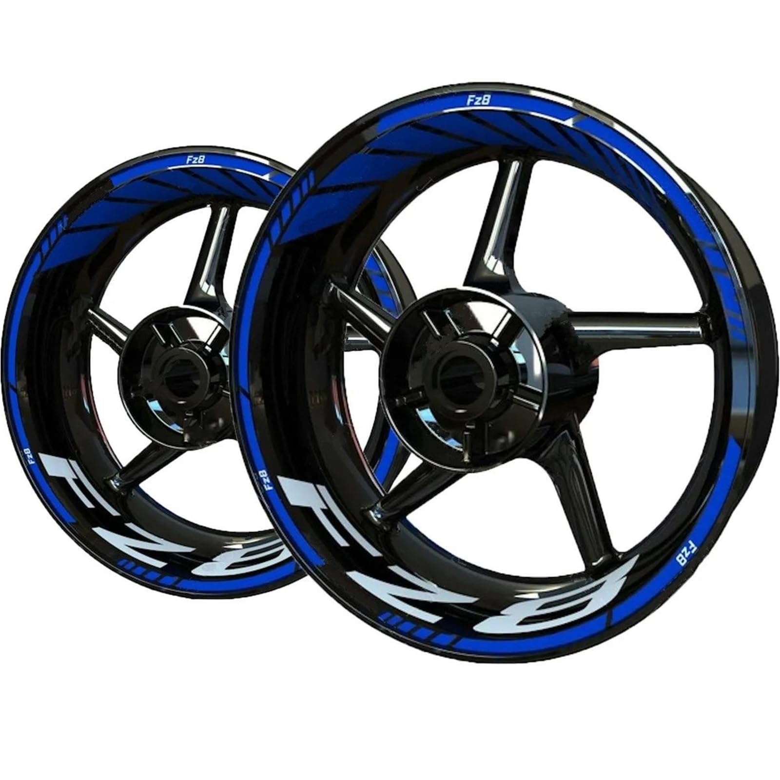 Motorrad-Radnabenaufkleber Reflektierender Motorradfelgenaufkleber Für Yamaha Für Fazer FZ8. Felgenaufkleber. Radabziehbilder. Radnabenaufkleber. Felgenrandaufkleber(Farbe 2)