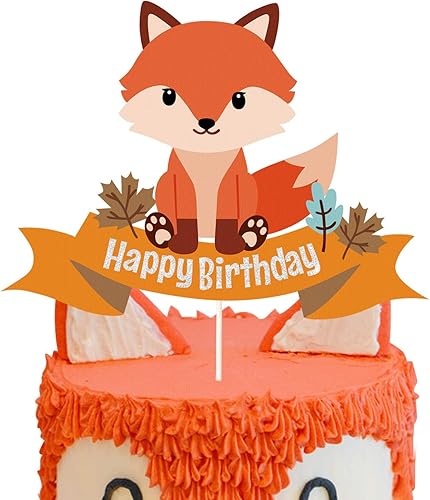 Miniatura 1 de Decoración de pastel de feliz cumpleaños con temática de animales para baby shower o fiesta de cumpleaños de niños