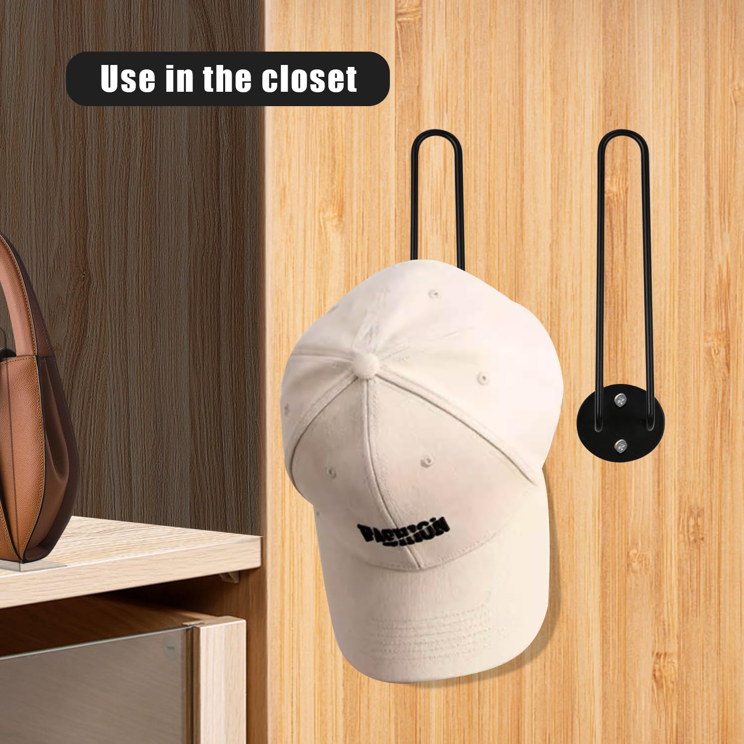 Porta Cappelli Parete Porta Cappelli Armadio Appendi Cappelli Portacappelli, 2 Pezzi Appendiabiti Rack Organizzatore Armadio Appeso Cappello Baseball, Espositore a Sfera per Camera da Letto