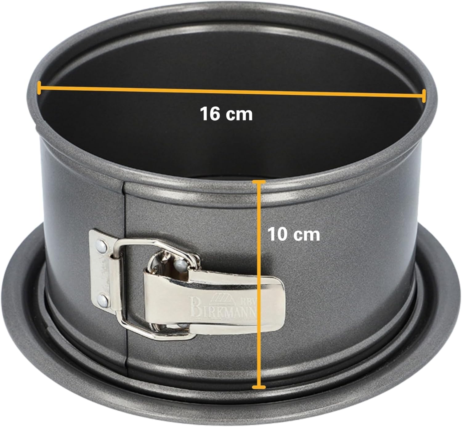RBV Birkmann, 881655 Springform Cake Tin, High Rim, Leak-Proof, Non-Stick, Diameter 16 cm