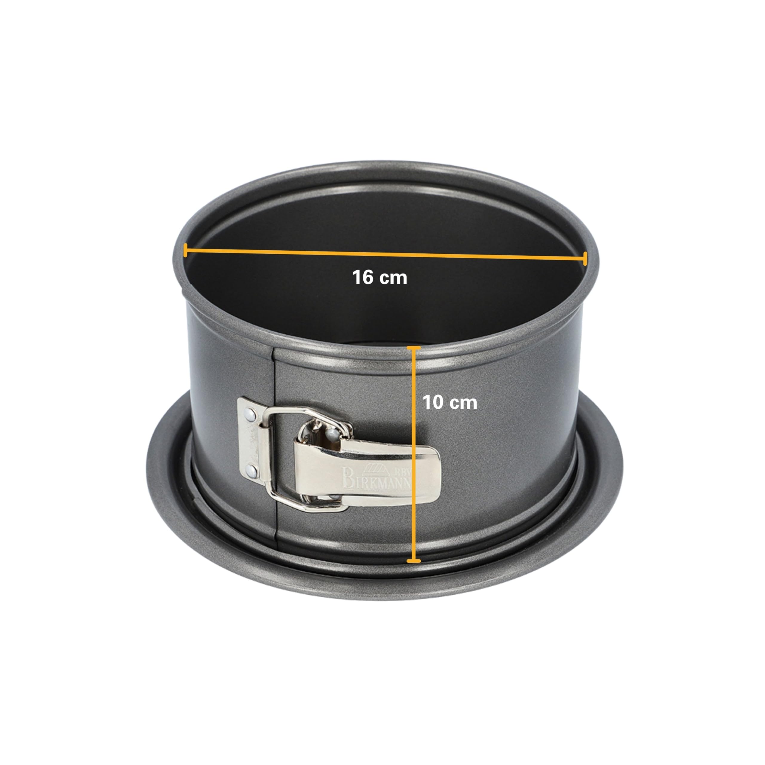 Birkmann, Easy Baking, tortownica Ø 16 cm, okrągła forma do ciasta z bardzo wysoką krawędzią i markową powłoką zapobiegającą przywieraniu, zabezpieczona przed wyciekiem, nie zawiera PFOA, 881655