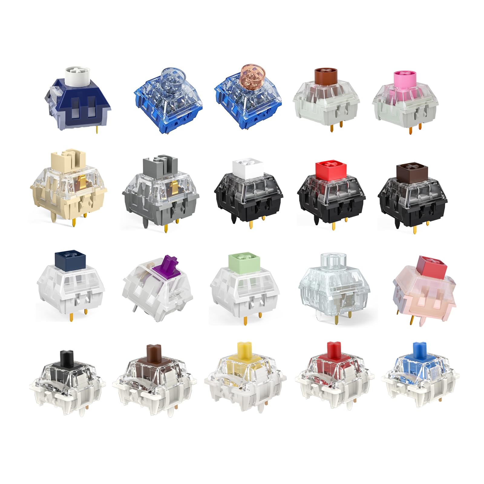 ZjmehtyKailh | Gateron Series Mechanical Keyboard Switches Pack (20pcs)