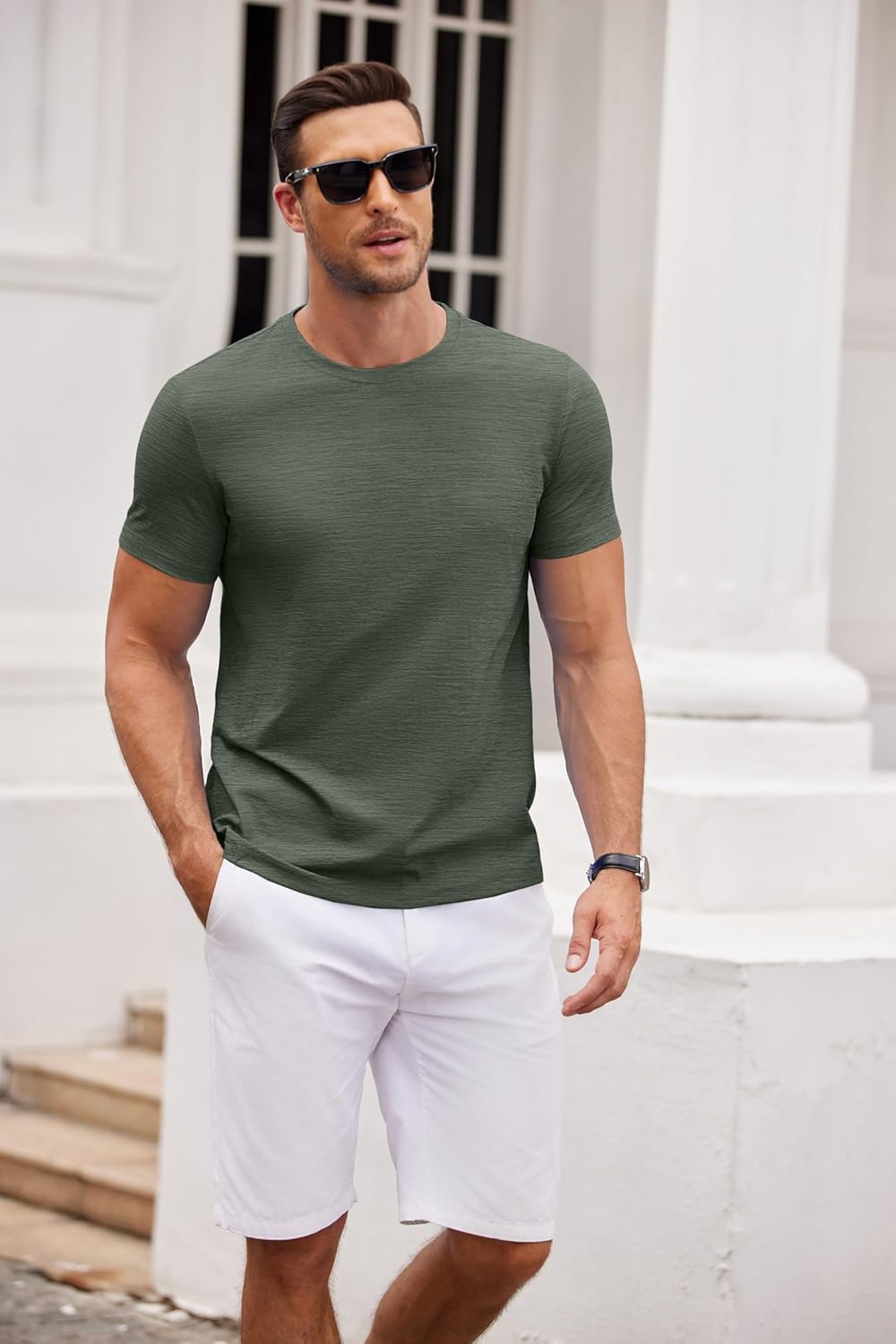COOFANDY Men's T Shirt Short Sleeve Classic Crew Neck T-Shirt Casual Summer Basic Tee Shirts - Image 4