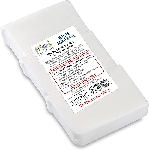 Vista 28 de Primal Elements Base de jabón de aceite de coco, base de jabón de glicerina hidratante para derretir y verter para manualidades y hacer jabón, fácil
