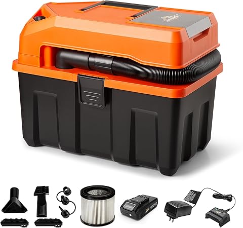 2.5 Gallon 20V Cordless Wet Dry Vacuum with 2.0Ah Battery– DVTB202 0902.