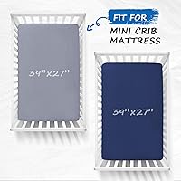 Vista 2 de Pack and Play Sheets - Juego de 2 sábanas portátiles para Graco Pack N Play, ajuste cómodo, transpirable, suave, sábana bajera ajustable, sábanas