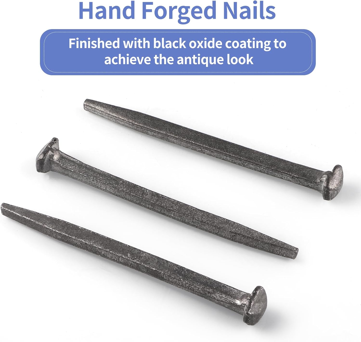 MOLIGOU 3 Pcs Crucifixion Nails, 6" Crucifix Nails for Crafts, Hand Forged Nail for Easter Decor