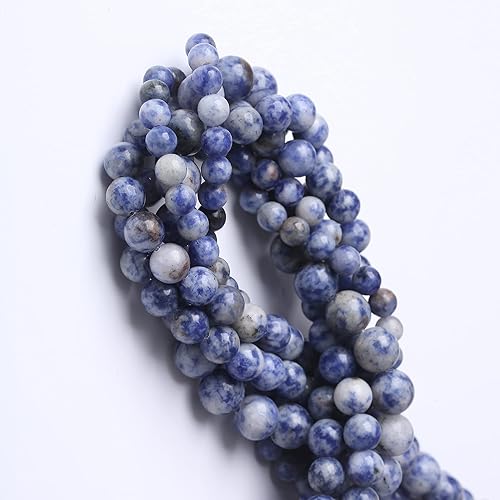 Miniatura 183 de Cuentas redondas sueltas de obsidiana negra de 0.236 pulgadas, cuentas de gemas naturales, cuentas de piedra energética de cristal para hacer joyas