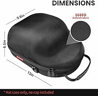 Vista 5 de Livelab Funda para sombreros, funda rígida para gorras de béisbol, almacenamiento de sombreros con asa de transporte y correa para el hombro