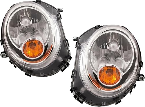 Miniatura 9 de Auto Parts Avenue APA - Luz de cabeza de repuesto para Mini Cooper 2007 2008 2009 2010 2011 2012 2013 2014 2015 Mini Cooper amarillo diseño Pasajero