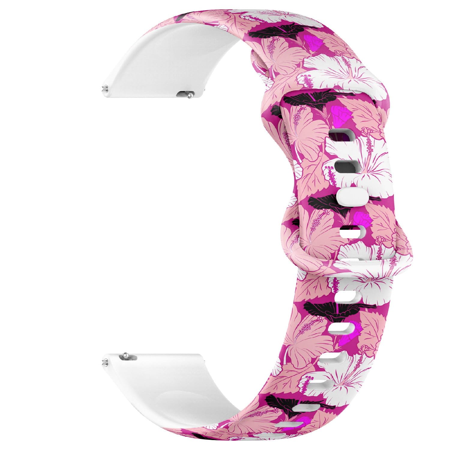 Compatible with Garmin Fenix 7/7 Pro, Fenix 6/6 Pro, Fenix 5/5 Plus, Epix (Gen2) / Epix Pro (Gen2), 22mm Sport Watch Band (Bright Hawaiian Multicolor) Silicone Soft Strap Bracelet