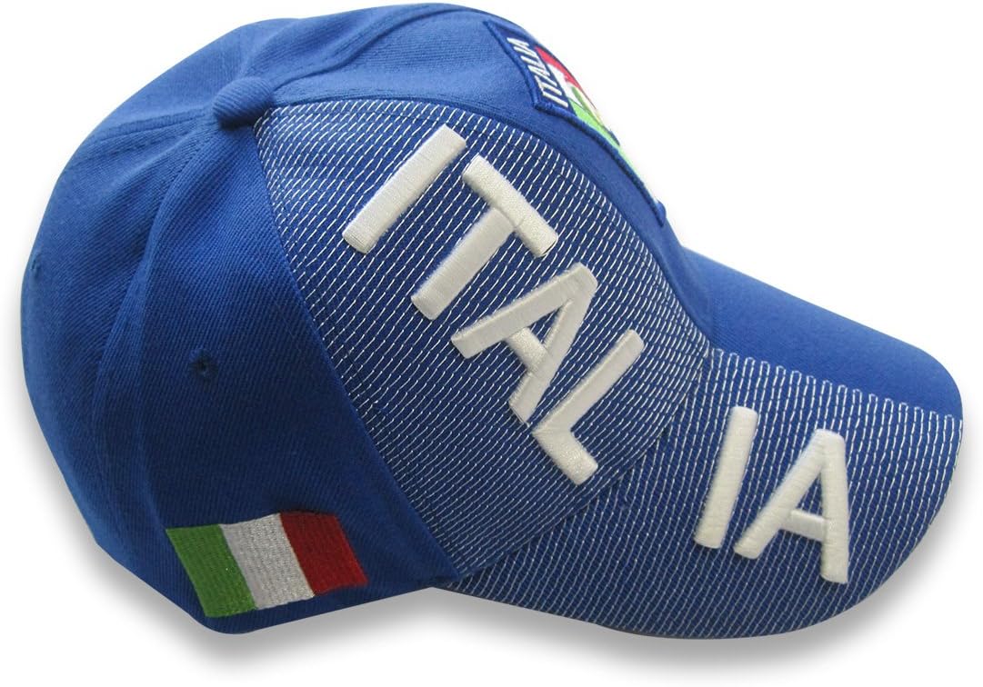 WOWMAR Baseball Caps Hat with 3D Embroideries Coat of Arms of Italia Adjustable Unisex Polo Style One Size Blue