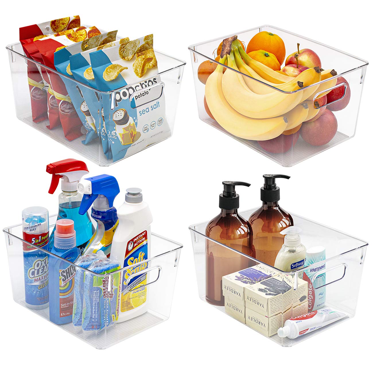 Buy Sorbus Plastic Storage Bins Clear Pantry Organizer Box Bin