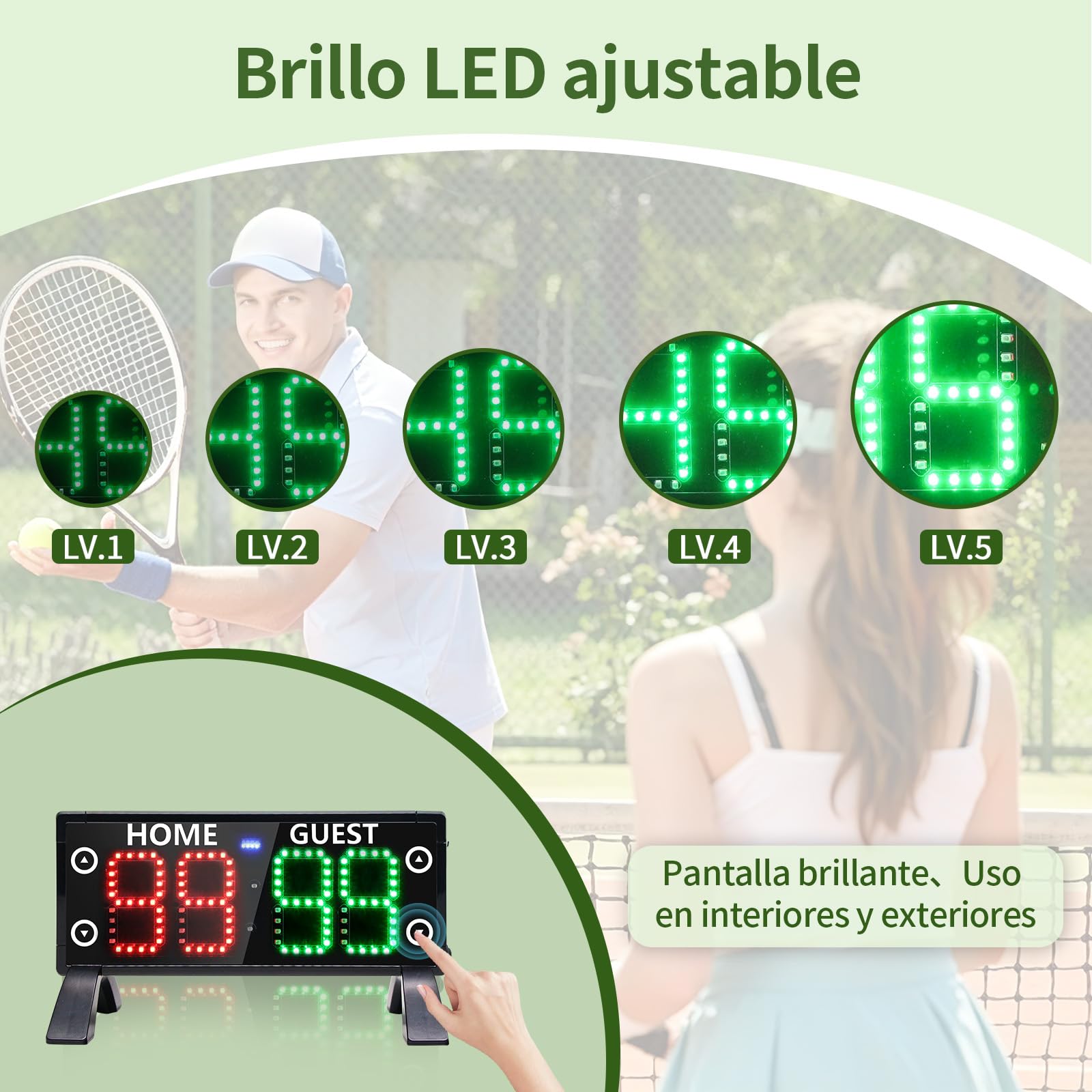 Marcador digital táctil portátil LED electrónico