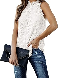 Sponsored Ad - Women's Lace Crochet Hollow Out Tank Tops Sleeveless Shirts Halter