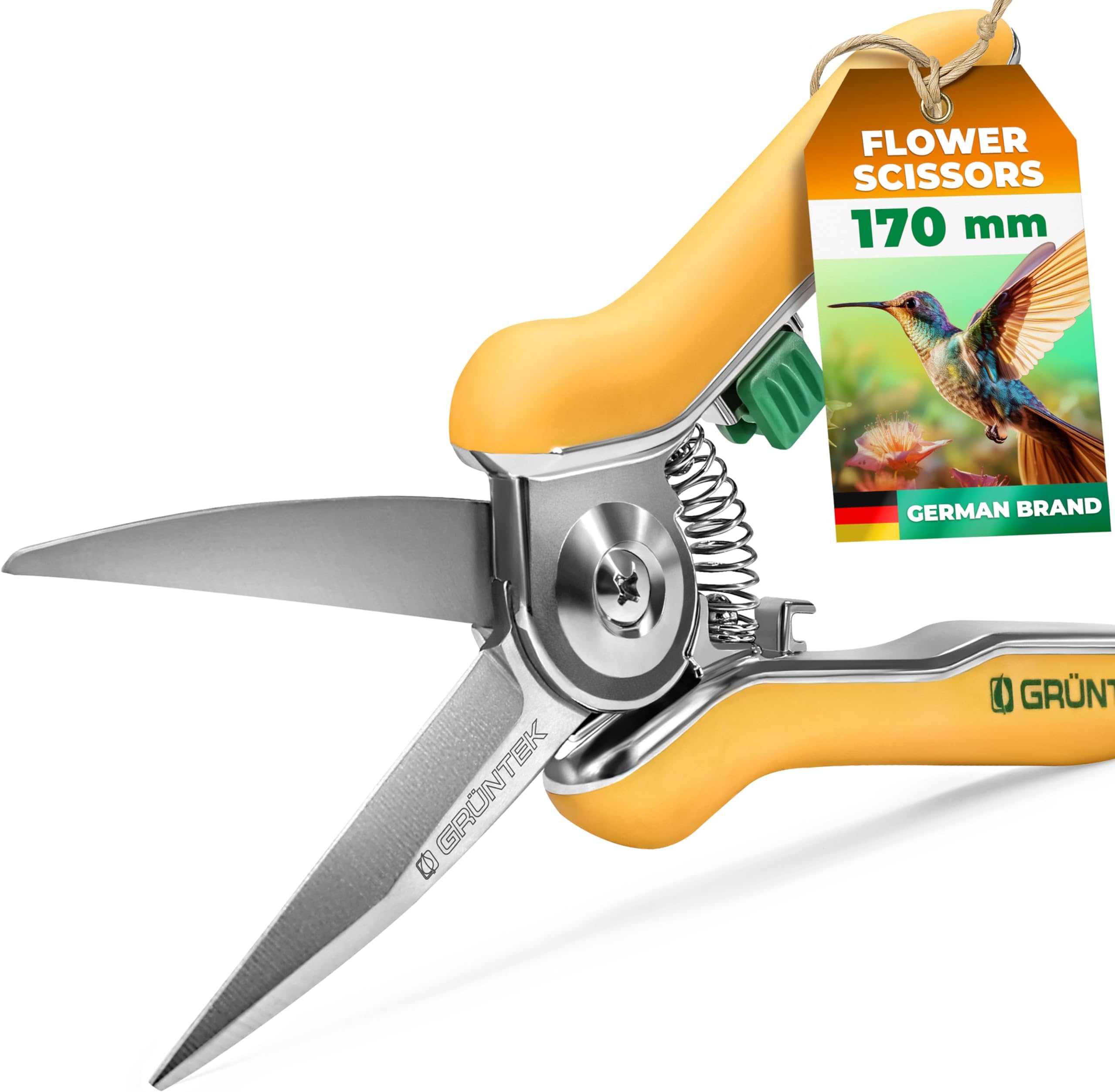– Colibri Flower Snips – 170 mm Bypass Pruner with Stainless Steel Blade | Soft-Touch Handle | Garden Trimmer Scissors for Plants & Flowers