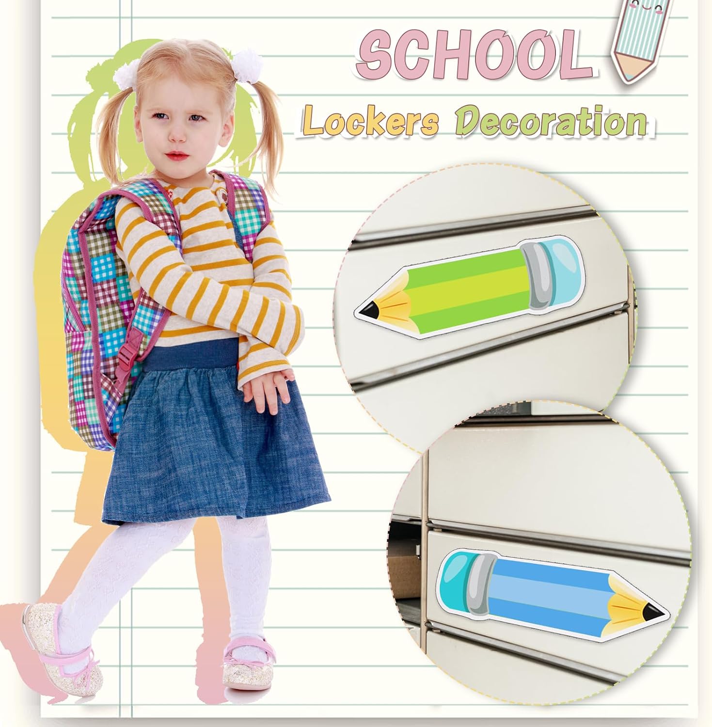 48 Pieces Colorful Pencils Cutouts Pencil Name Tags Paper Pencils for Bulletin Board Locker Decor Teacher Student Name Labels for Back to School Classroom Décor image 5