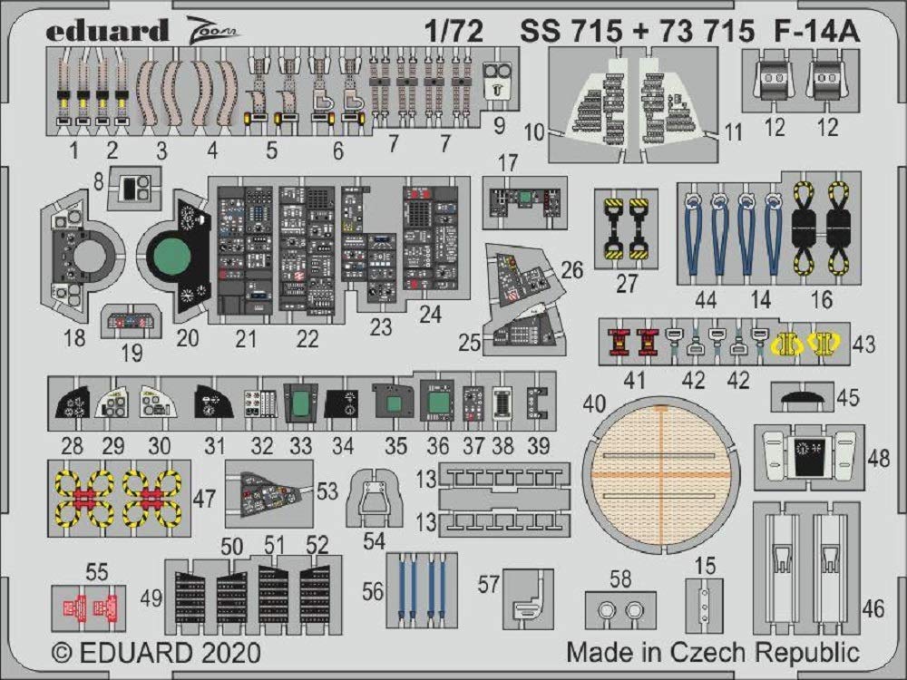 Amazon | エデュアルド 1/72 F-14A エッチングパーツ (グレート