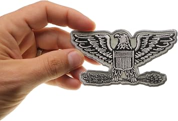 Colonel Eagle Insignia Patch - 4x2.1 inch. Embroidered Iron on Patch (P5772)