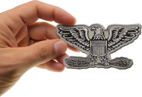 Colonel Eagle Insignia Patch - 4x2.1 inch. Embroidered Iron on Patch (P5772)