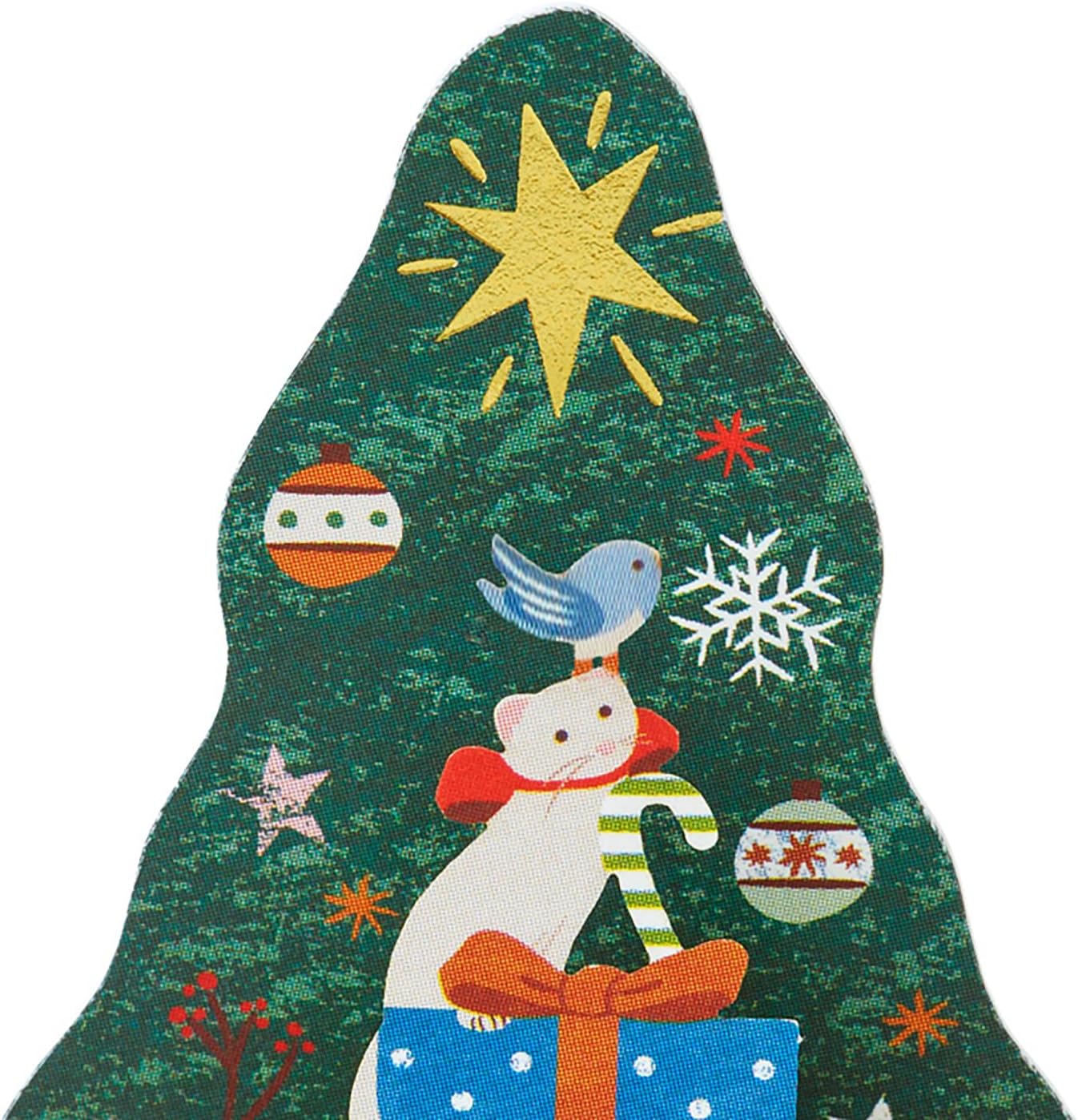 Sanrio Christmas Card Laser Cut Animal Tree Message Card Greeting Card JX 73-4 109045