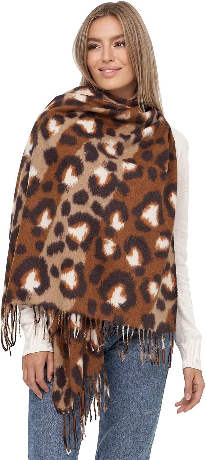 Glamexx24 XXL scarf cuddly warm and beautiful women's poncho scarf with different patterns scarf poncho, 2 pink