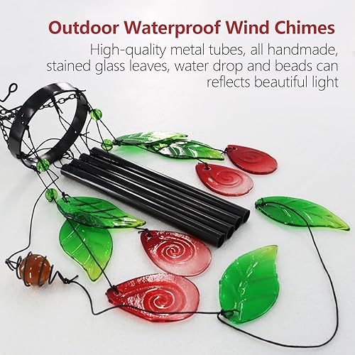 Miniatura 5 de Voumsil Campanillas de viento de mariposa para exteriores, tubos de metal, campanas de viento para decoraciones exteriores para patio, jardín,