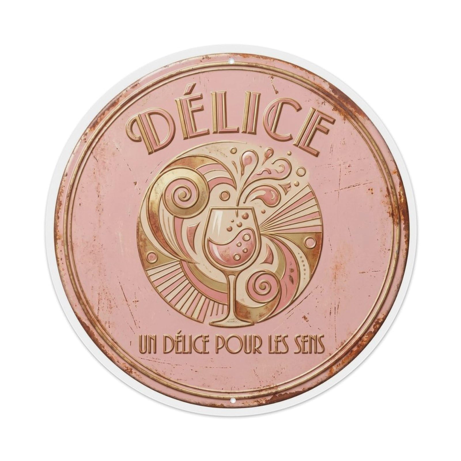 Delight Humorous Lounge Delight Metal Tin Sign Plaque Wall Decor for Cafe, Club Bar, Office, Home Garden Round Metal Poster 8x8Inch