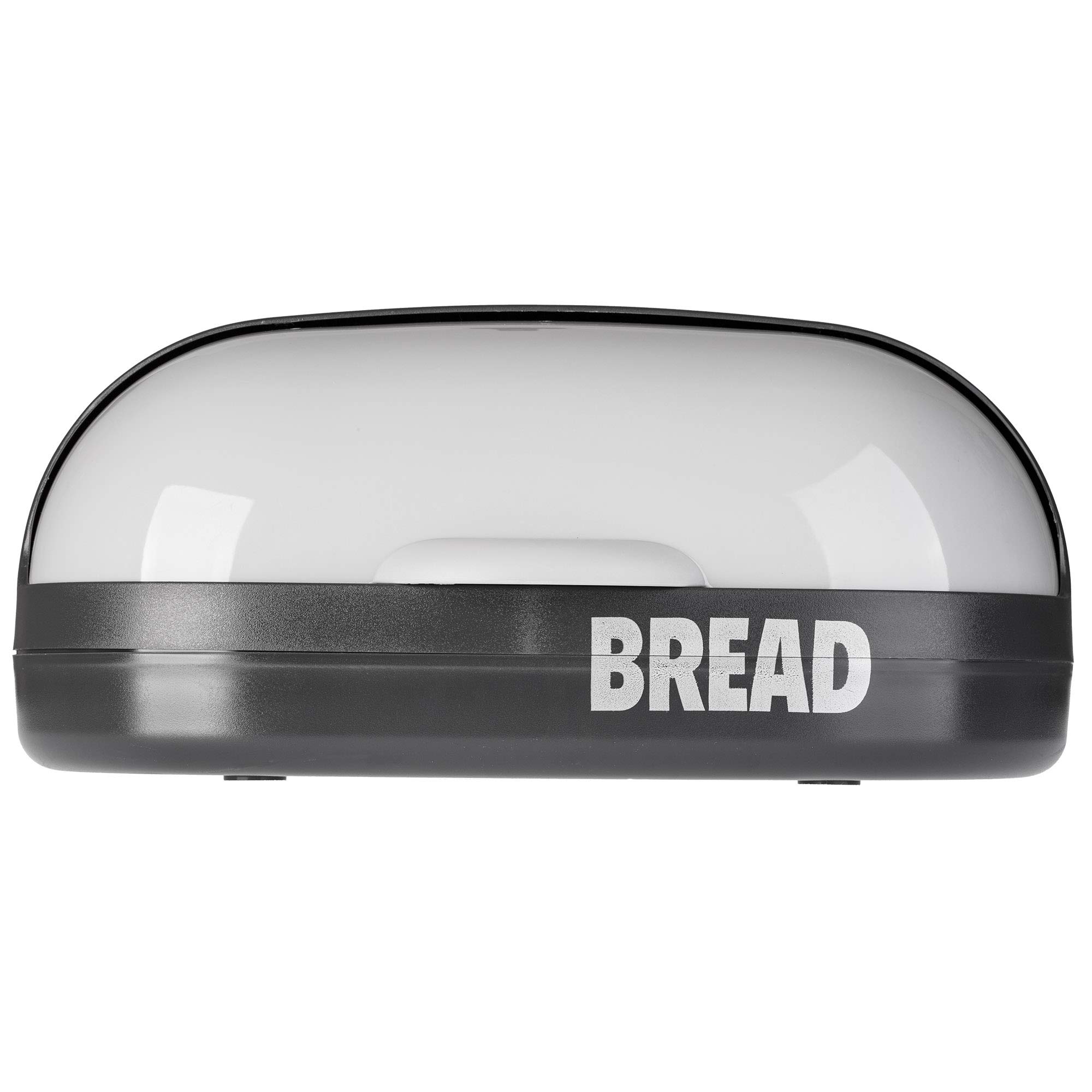 KADAX Panera espaciosa de plástico, 37 x 20 x 16 cm, moderna fiambrera con tapa enrollable, frescura prolongada del pan, panera enrollable con tapa frontal, color gris