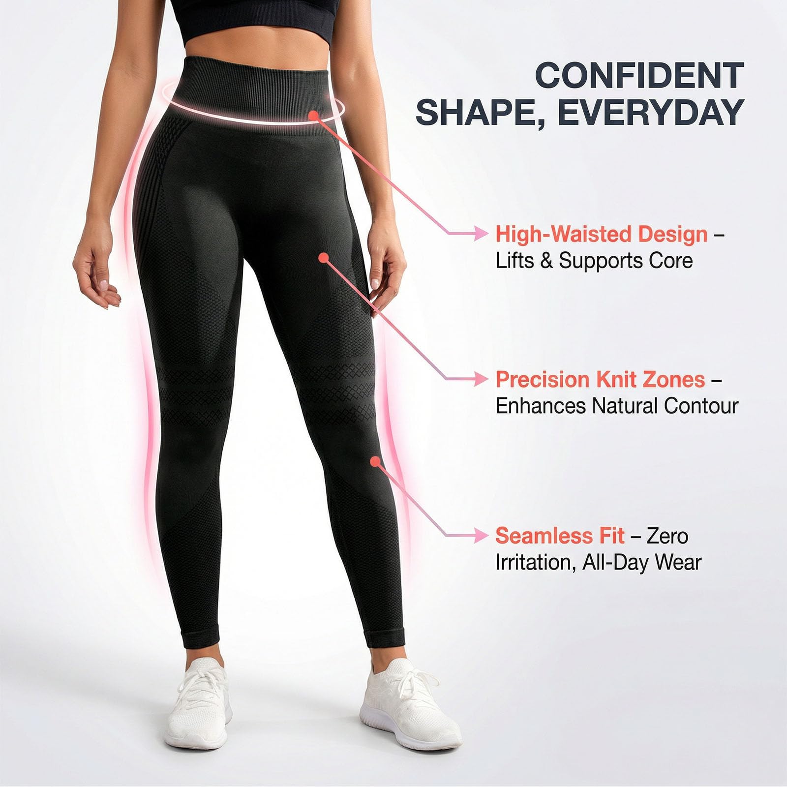 2026 New 3D Metabolic Booster Leggings,High Waist 3D Anti Cellulite Leggings for Women,Slimming Workout Yoga Pants - 4