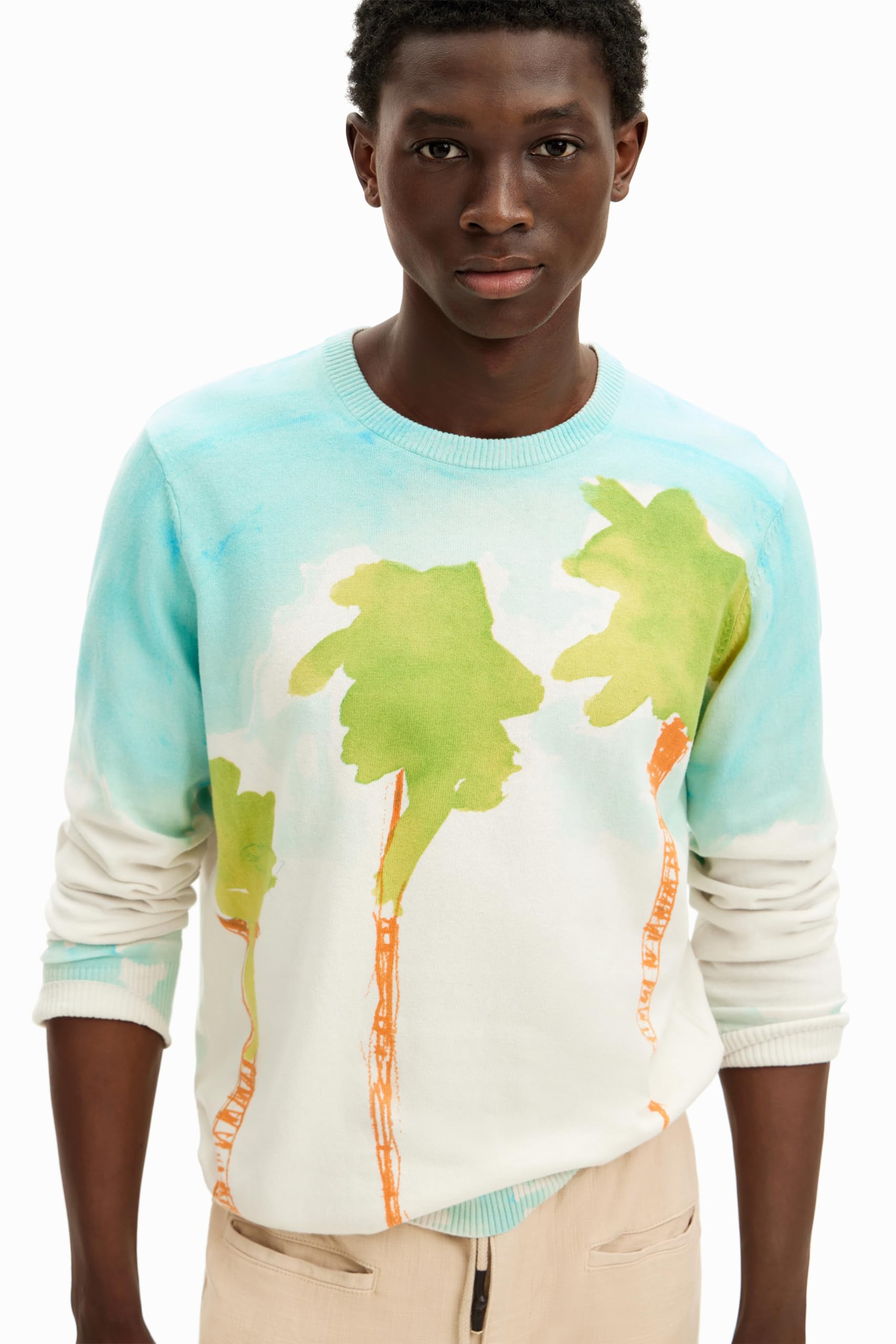 Desigual Jersey de Manga Larga para Hombre Sudadera Hombre