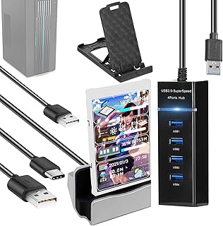 Tela Secundária Tipo C,Kit leve para computador 3,5 polegadas | Tela secundária tipo C para chassi, dados da CPU para gabinete do computador CPU GPU RAM Xinxi