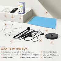 Vista 54 de FRIDEKO HOME Paquete de 2 lámparas de pie para sala de estar, colores regulables, temperatura y brillo, lámpara de pie moderna con control remoto