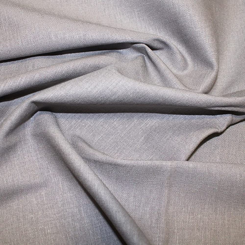 Oh Sew Crafty Limited Grey Stretch Linen Viscose Fabric Plain Spandex Dressmaking Curtains 130Cm Wide Cushion (Per Metre) (Grey)